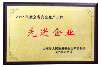 總公司連續(xù)榮膺“山東省安全生產工作先進企業(yè)”稱號